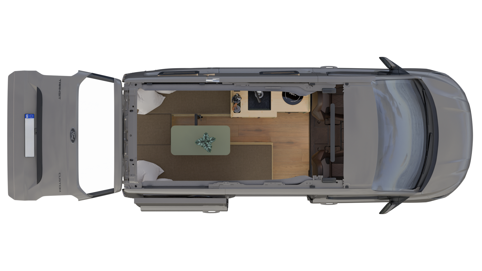 Kompakter Campervan Kandel 500 auf Basis VW New Transporter, 505 cm Länge